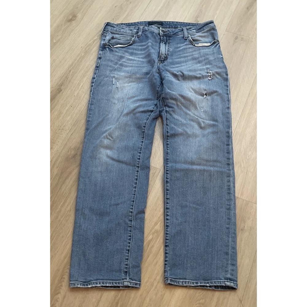 Aeropostale Denim Jeans Blue Men's 36x32 Essex Straight Leg Distressed